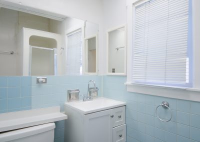 blue bathroom